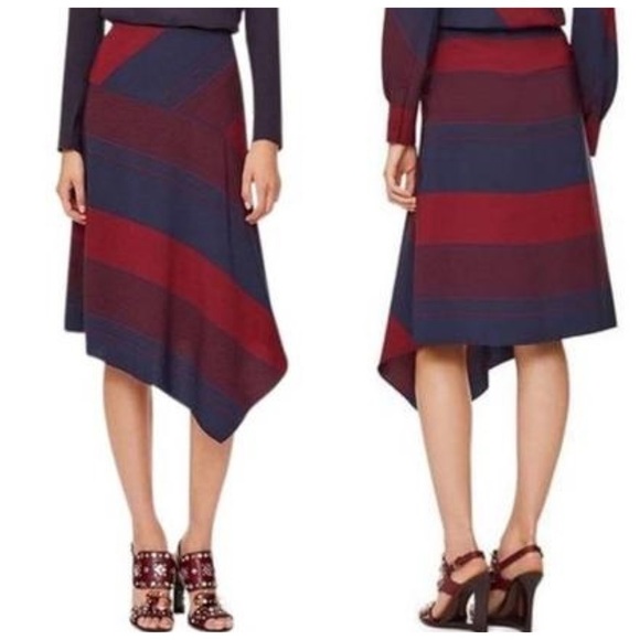 Tory Burch Striped Knee-Length Skirt